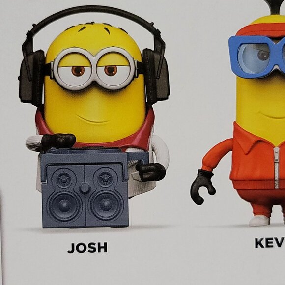Minions Boombox Set Figures Josh Kevin Bob Stuart - Picture 9 of 12
